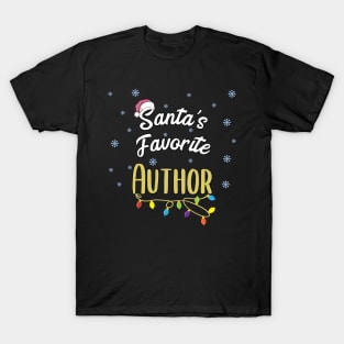 Santa's Favorite Author Writer Writing Gifts T-Shirt